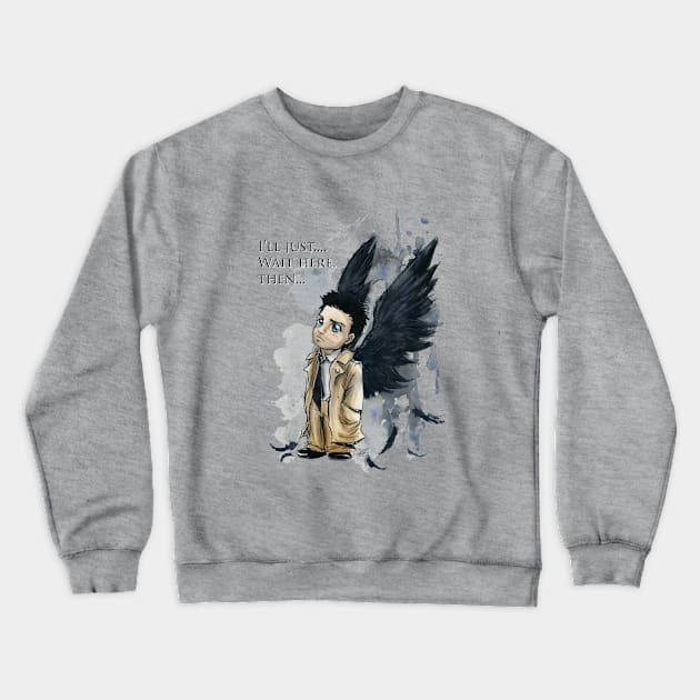 Waiting (multi) Crewneck Sweatshirt by AmberStone